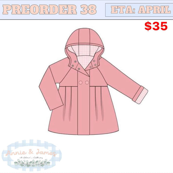 Girls Pink Raincoat
