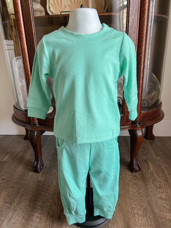 Boy's Mint Sweater Set